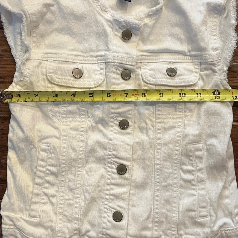 GAP Kids White Denim Vest Size M - Picture 5 of 10